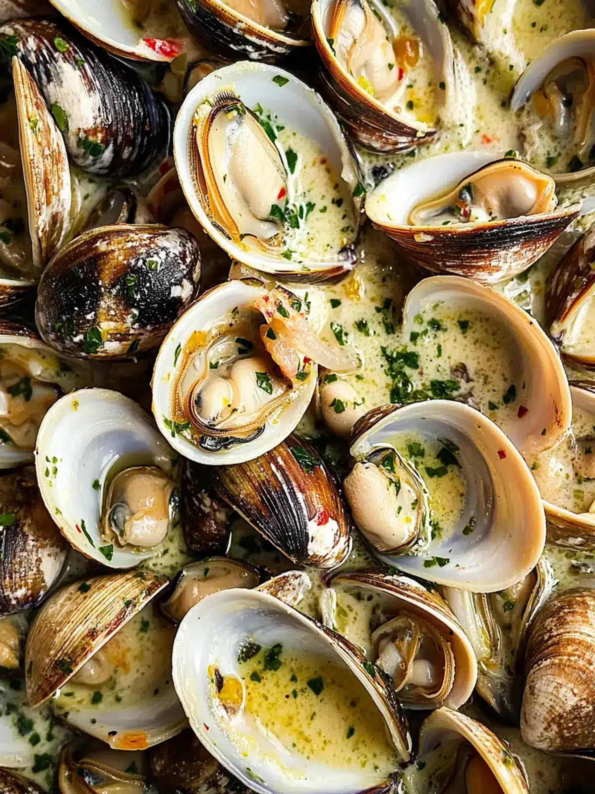 Garlic Butter Clams with White Wine Cream Sauce: Easy Gourmet Delight