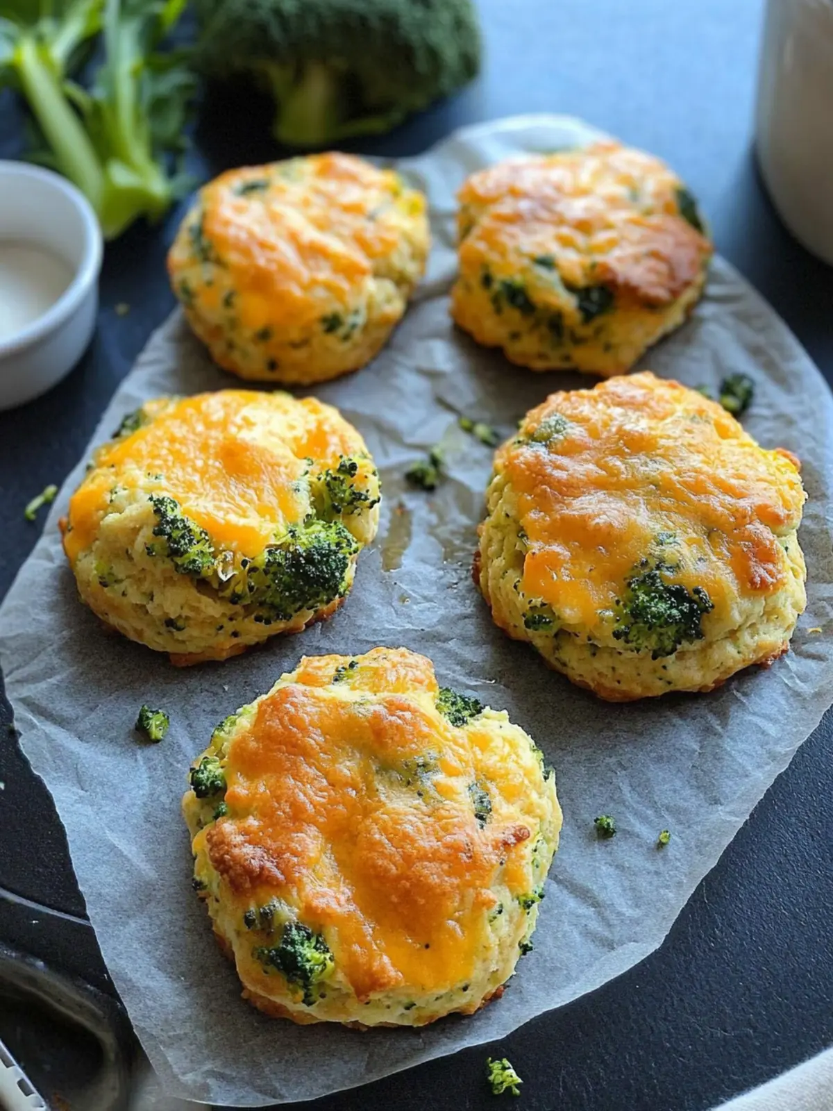 Fluffy Broccoli Fluffy Broccoli Cheddar High Protein Biscuits for Guilt-Free Snacking