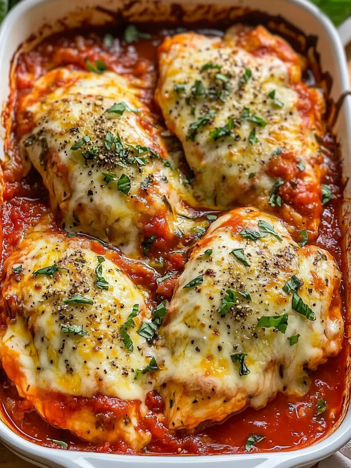 Ultimate Cheesy Marinara Chicken Bake: Delicious 3-Ingredient Meal